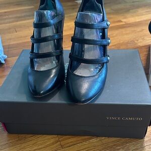 Vince Camuto Black Strappy Heels